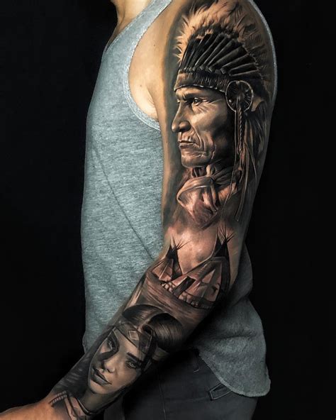 native sleeve tattoos|sioux native american tattoos.